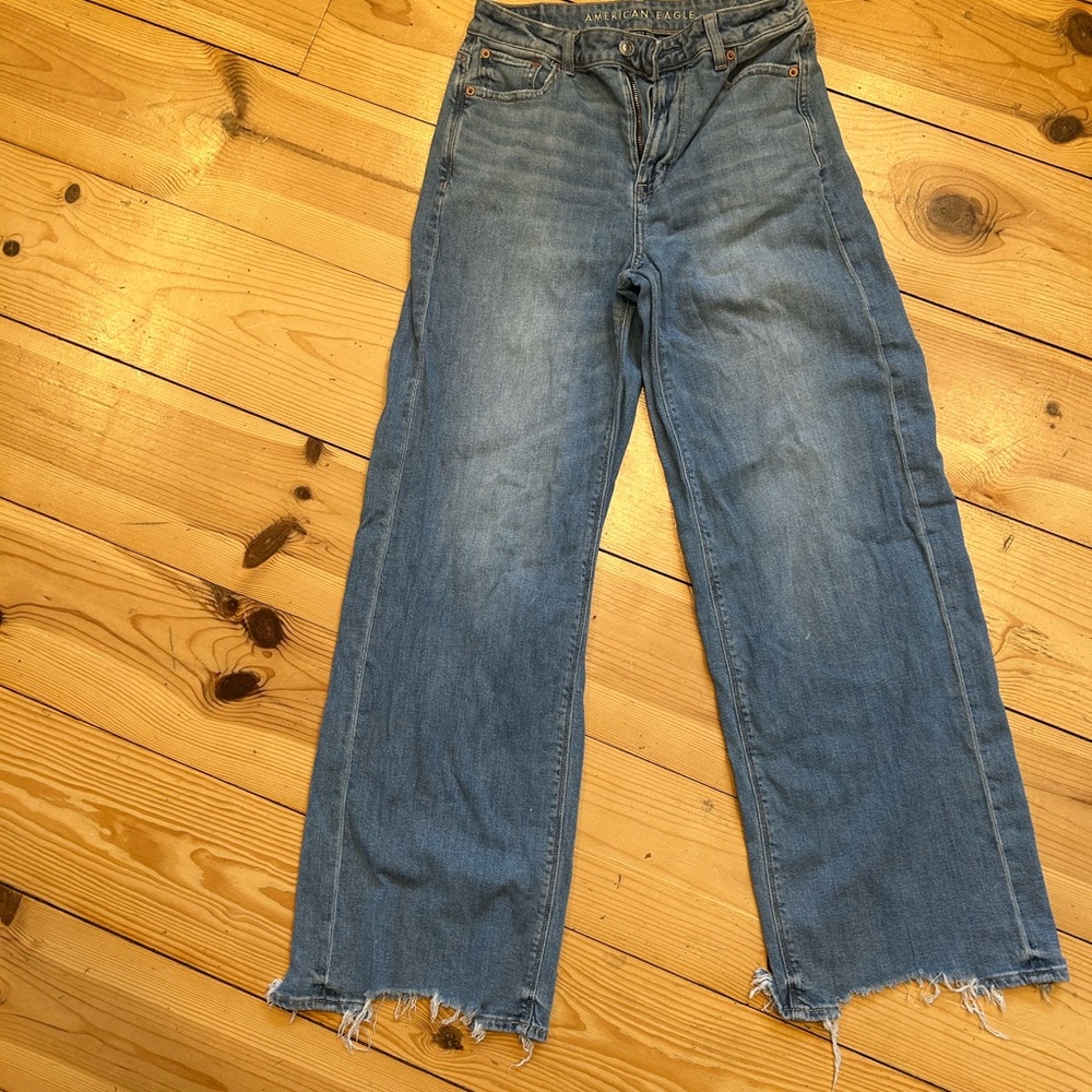 American Eagle Blue Baggy Leg Jeans